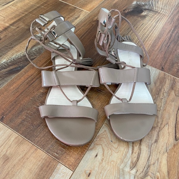 Nine West Decima Gladiator sandals Nude lace up - Picture 5 of 10